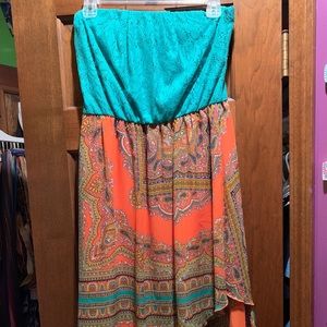 Strapless summer dress